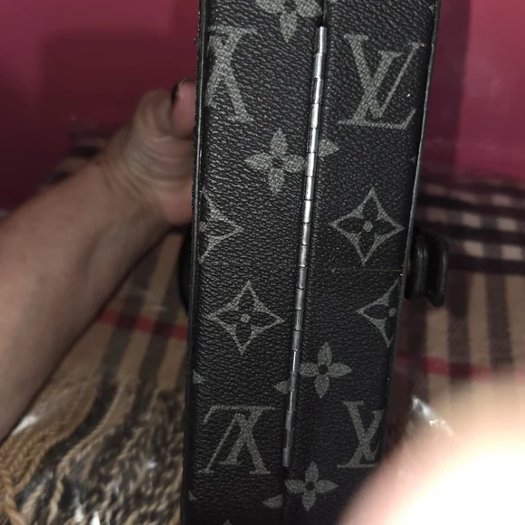 Monogram Pattern Mini Black Top-Handle Bag - Picture 7 of 10